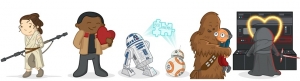 昨晚情人节，丘巴卡、玛兹·卡纳塔、BB-8、R2-D2等过得很快乐！ ...